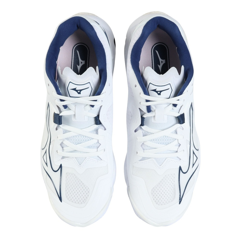 Mizuno Wave Lightning Z8 Breathable, Lightweight Coverage Low top Badminton Shoes Unisex White Blue