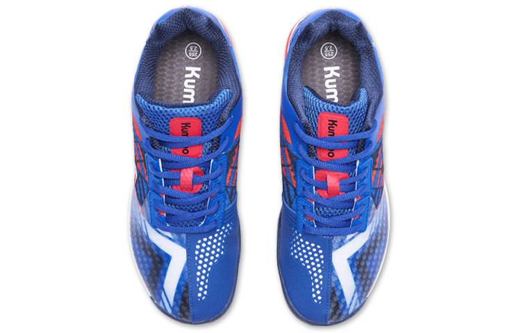 KUMPOO Badminton Shoes Unisex Low Top Blue/Red