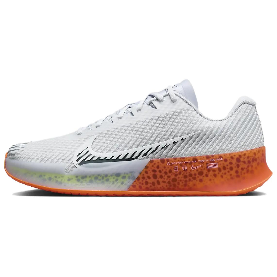 Nike Air Zoom Vapor 11 Electric Tennis Shoes Unisex Low Top White Black