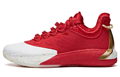 Anta GH1 low-top basketball shoes for men, white and red