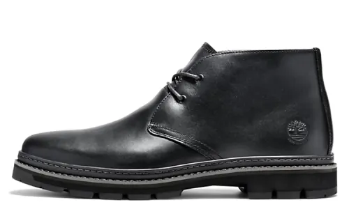 Timberland Port Union Casual Leather Shoes Men's Mid Top Black