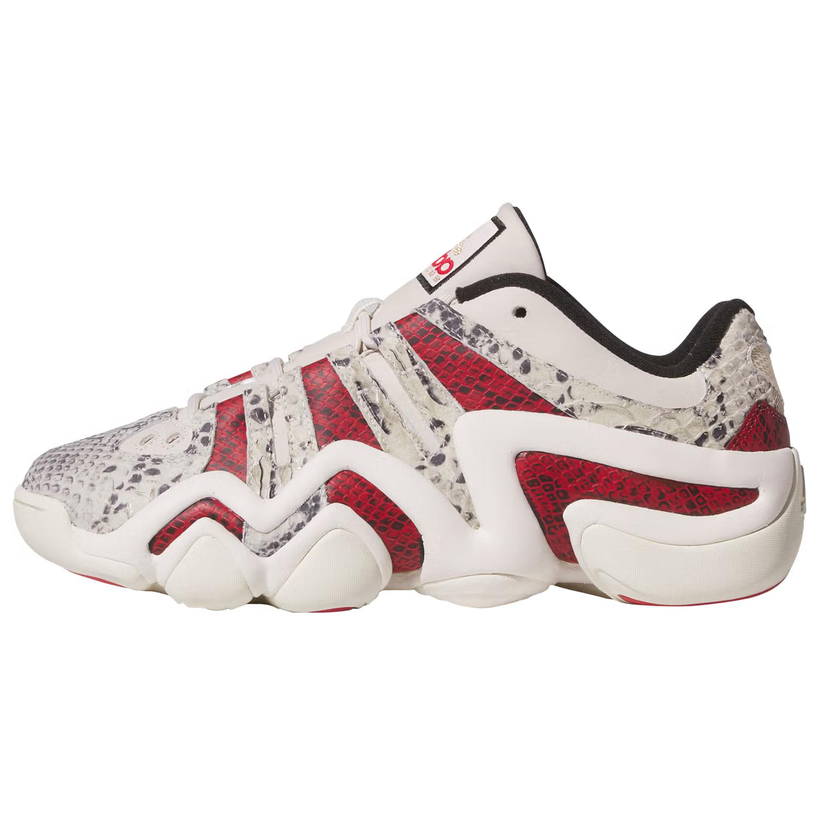 Adidas Crazy 8 Slip Resistant Abrasion Resistant Low top Basketball Shoes Unisex Beige Red