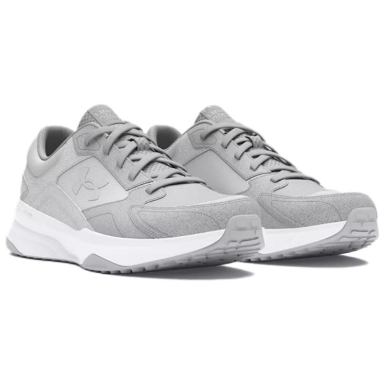 Under Armour Edge Slip Resistant Abrasion Resistant Low top Training Shoes Men’s Gray White