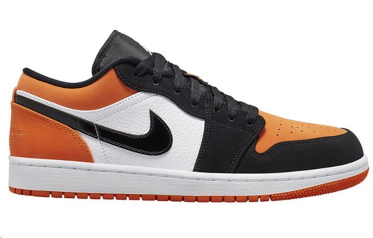 Мужские кроссовки Jordan Air Jordan 1 Low Shattered Backboard (оранжево-черные) — Оранжевый — фото 2