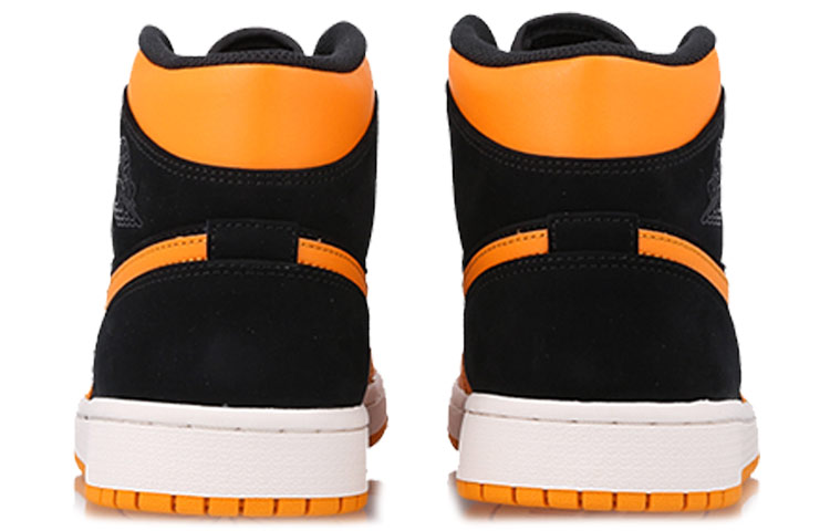 Мужские кроссовки Jordan Air Jordan 1 Mid Peel (черно-оранжевые) — Чёрный / оранжевый — фото 4