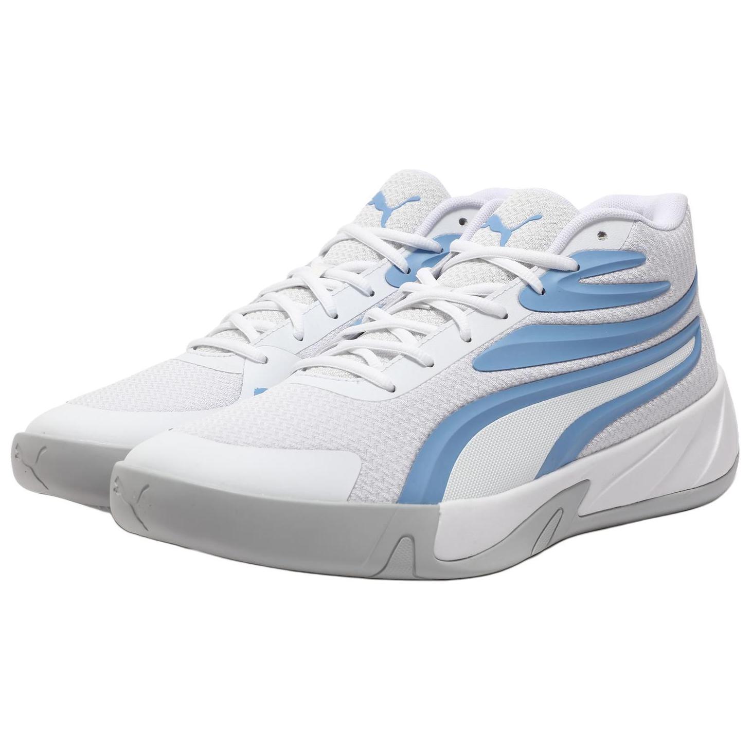PUMA Court Pro Fabric Cushioning Slip Resistant Cushioning Slip Resistant Mid top Basketball Shoes Unisex White