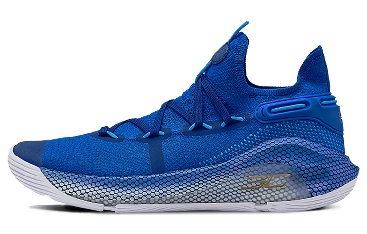 Under Armour Curry 6 Curry 6 non-slip wear-resistant lightweight low-top practical basketball shoes men's blue