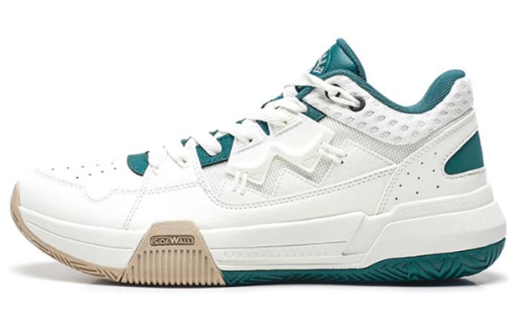 QIAODAN Cushioning Low top Basketball Shoes Men’s White Green