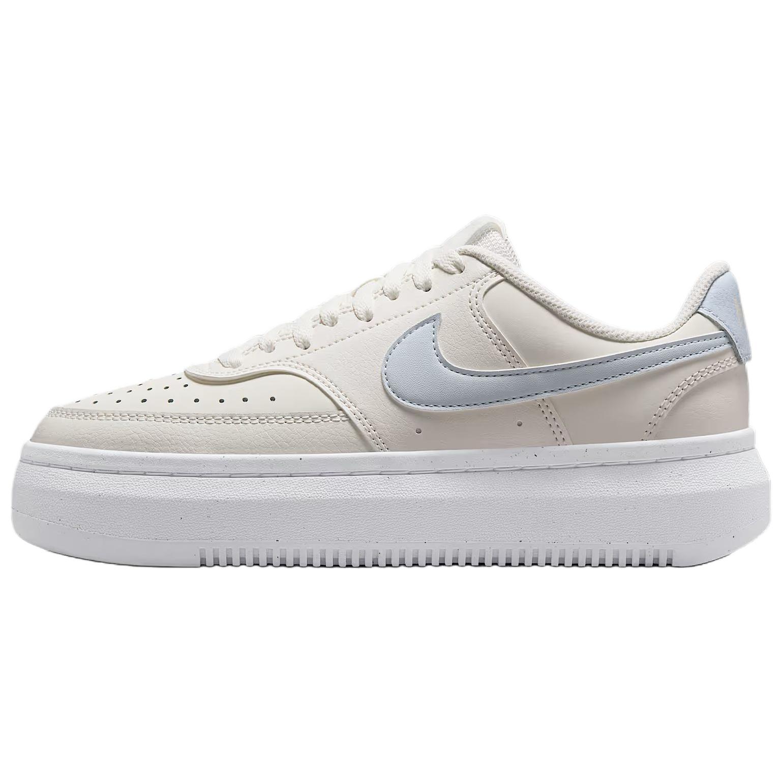 Nike Court Vision Alta Low top Tennis Shoes Women’s Beige Blue