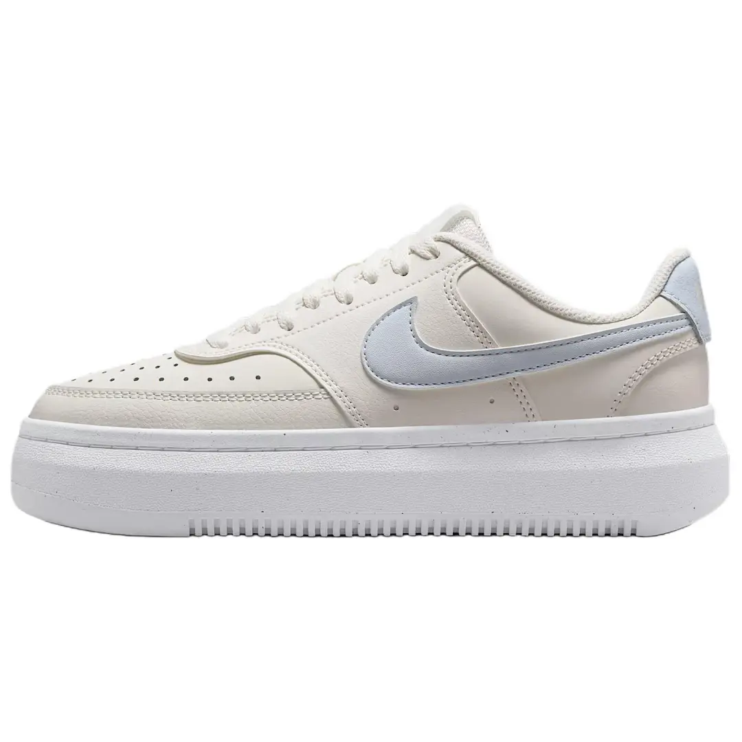 Nike Court Vision Alta Low top Tennis Shoes Women's Beige Blue