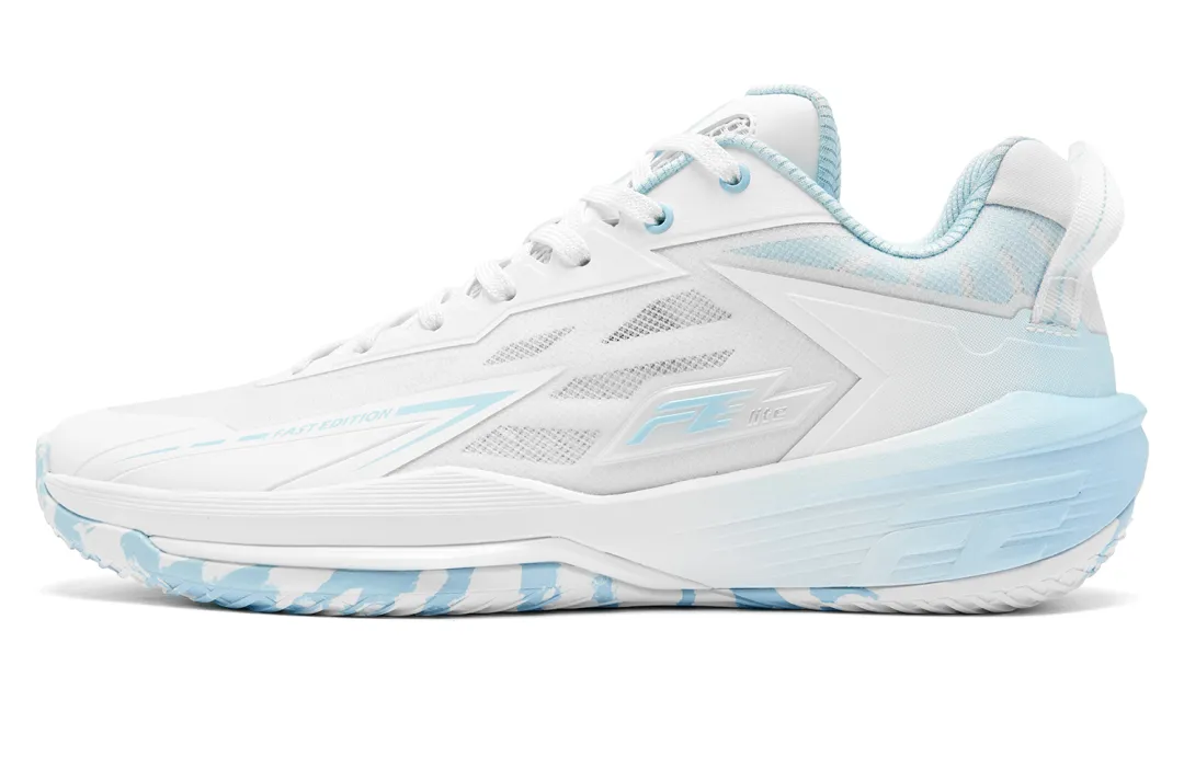QIAODAN Low top Basketball Shoes Men's Jordan White Glacier Blue