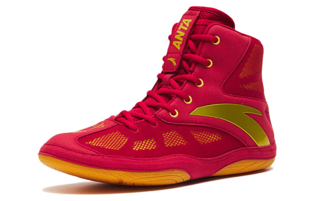 Anta Cushioning Slip Resistant Abrasion Resistant Cushioning Slip Resistant Abrasion Resistant High top Wrestling Shoes