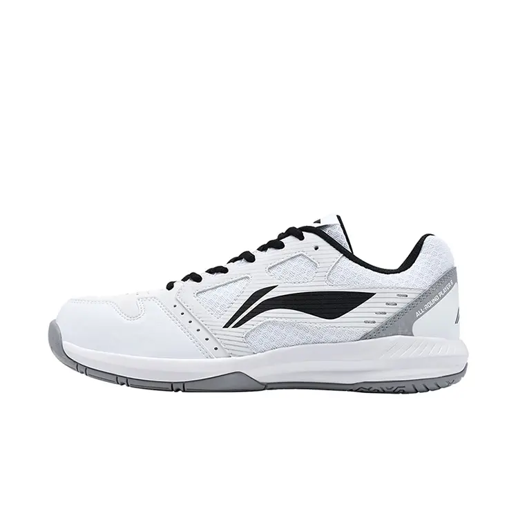 Li Ning Light Feather Slip Resistant Abrasion Resistant Low top Badminton Shoes Unisex White Black
