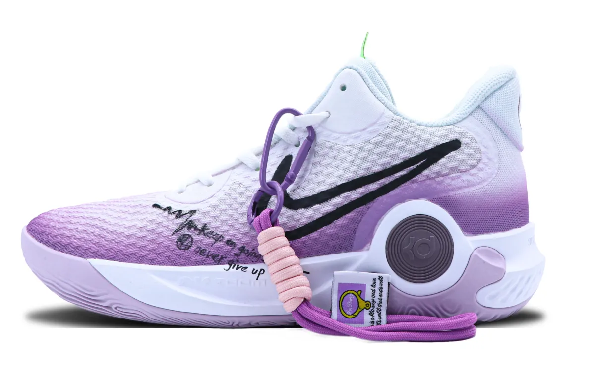 Nike Trey 5 Cushioning Slip Resistant Abrasion Resistant Mid top Basketball Shoes Unisex Purple