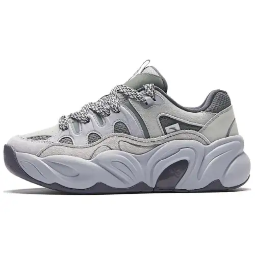 Anta Floral Shoes Slip Resistant Abrasion Resistant Low top Chunky Sneakers Women's Gray