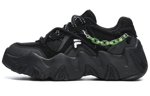 FILA FUSION Fashion Chain Sneakers 'Black Green' Women's