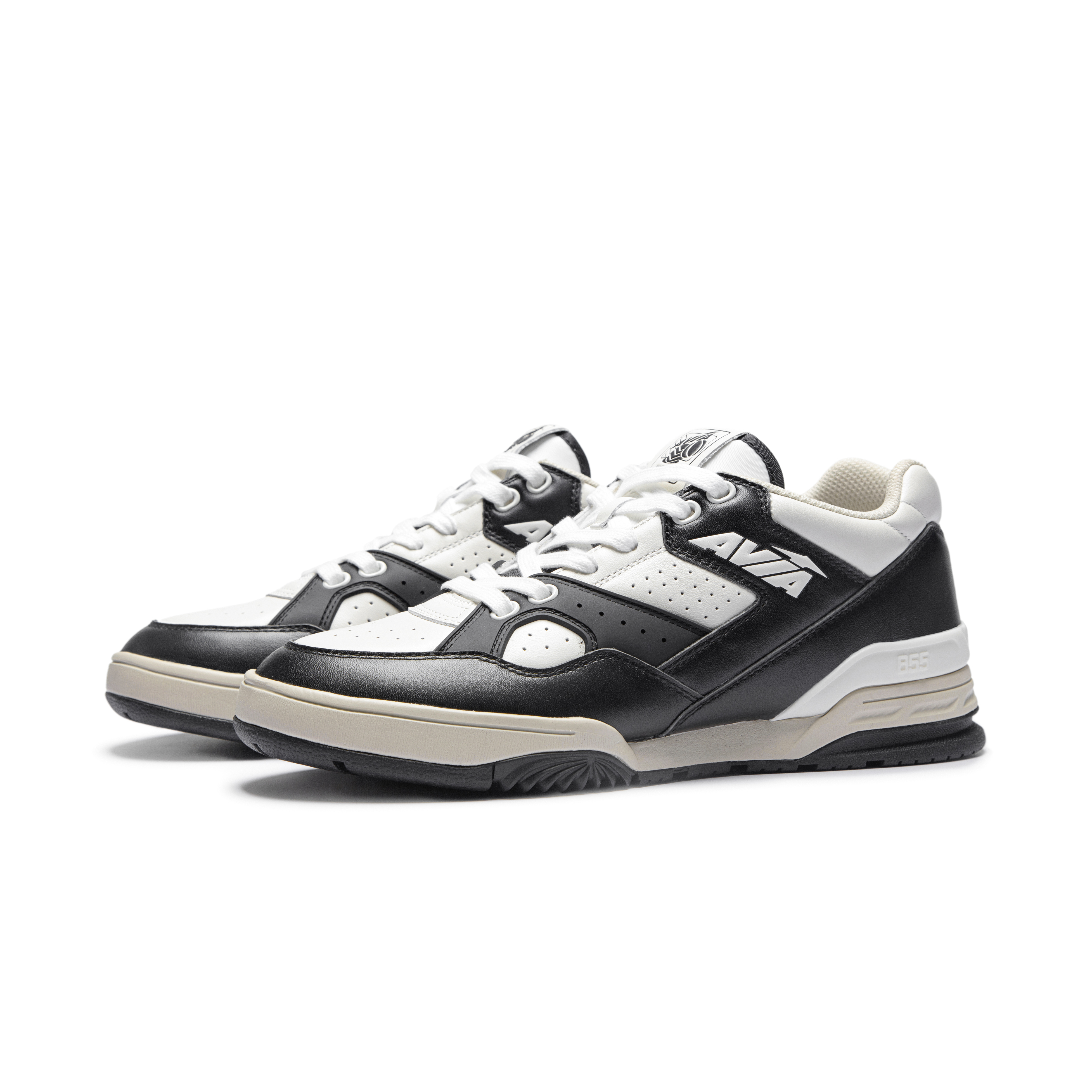 AVIA 855L Cow Leather Cushioning Low top Vintage Basketball Shoes Men’s White Black