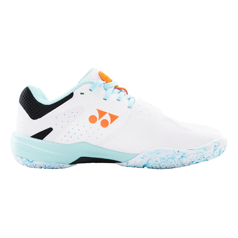 YONEX 520 Cushioning Slip Resistant Abrasion Resistant Low top Badminton Shoes Unisex White Orange