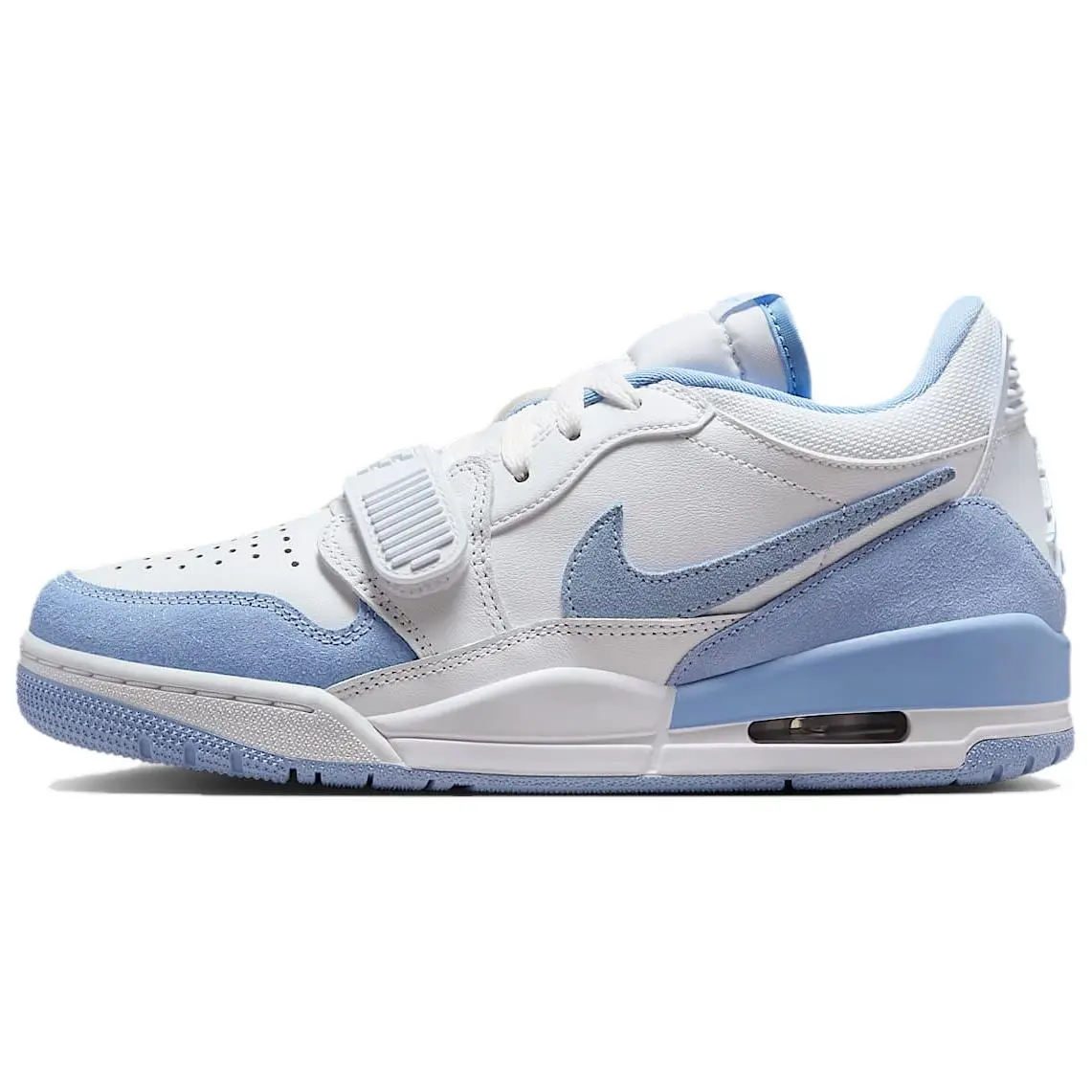 Jordan Legacy 312 Slip Resistant Abrasion Resistant Low top Vintage Basketball Shoes Women's White Blue
