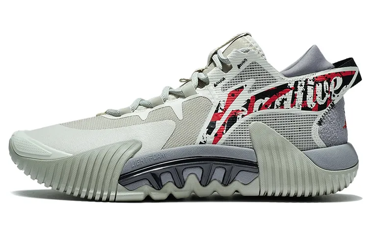 Li Ning Badfive 2 Low Basketball Shoes Men's Low Top Yellow Gray/Pearl White
