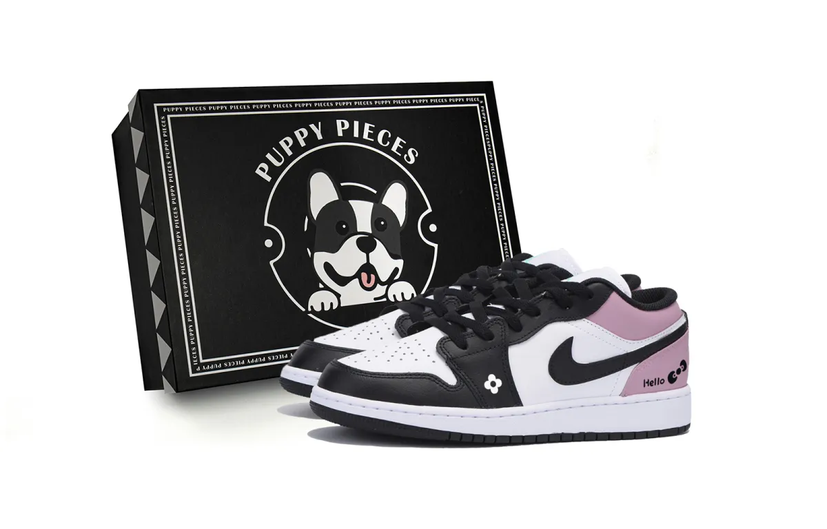 Jordan Air Jordan 1 Sweet, Cool, And Vintage, Special Shoe Box Low top Vintage Basketball Shoes Men's White Pink