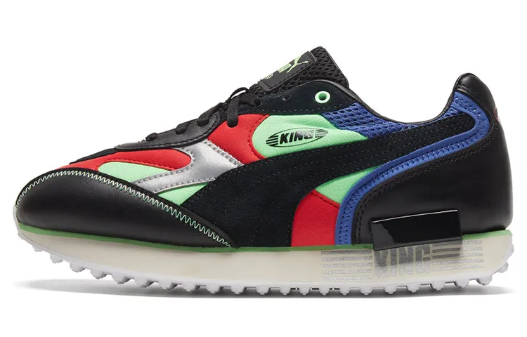 PUMA Future Rider King Trainers 'Black Green Red'