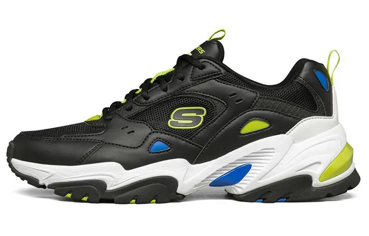 Skechers Stamina V2 Low top Chunky Sneakers Men's Black Yellow Blue
