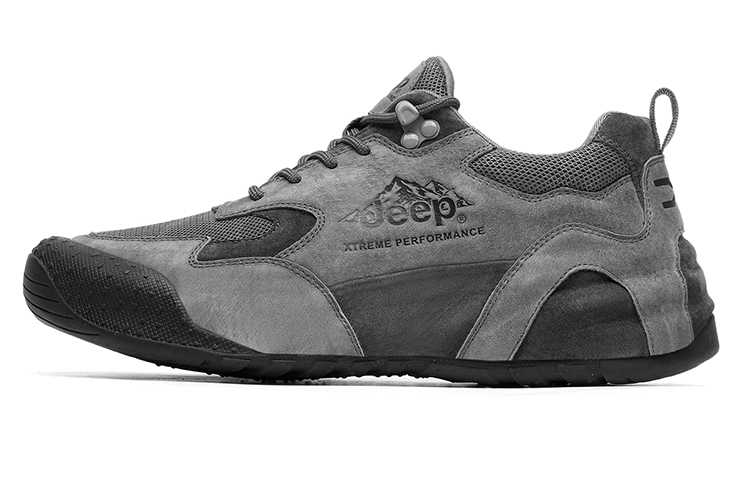 Jeep Comfortable Cushioning Abrasion Resistant Breathable Low top Outdoor Shoes Men’s Gray