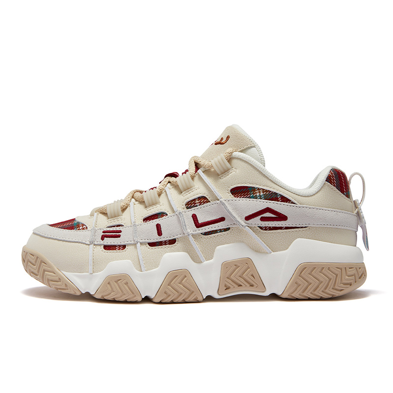 FILA FUSION BUSTER Puffy Shoes, Fashion Versatile Low top Vintage Basketball Shoes Men’s Red