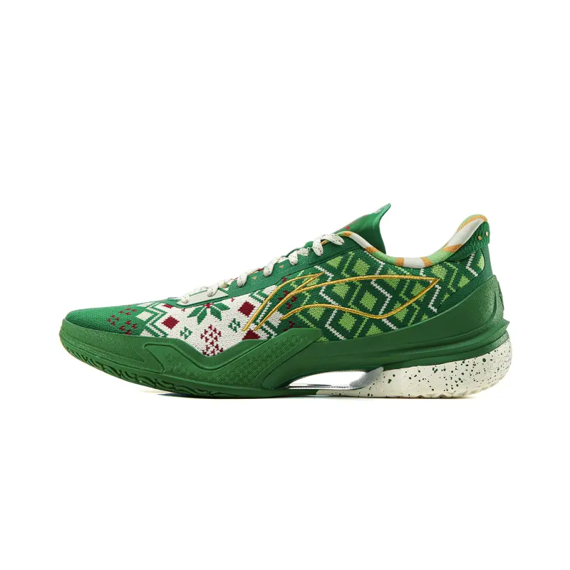 Li Ning Liren 5 Slip Resistant Coverage Lightweight Rebound Low top Performance Basketball Shoes Men's Green
