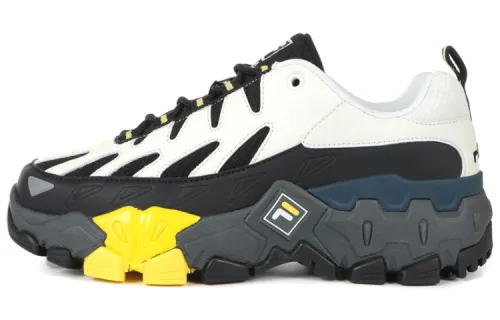 FILA Raid Row Running Shoes White/Black/Yellow