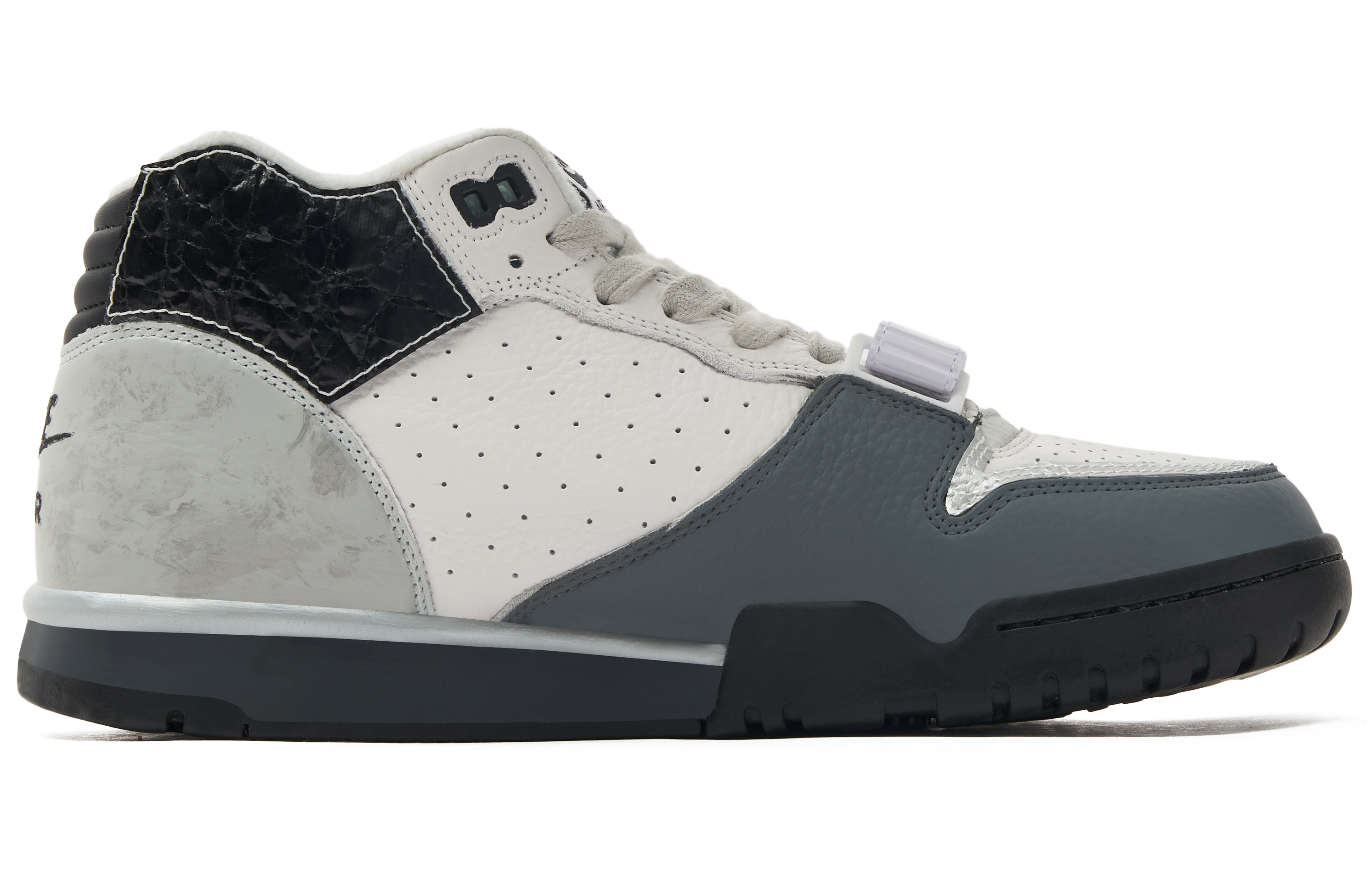 Nike Air Trainer 1 Slip Resistant Abrasion Resistant Mid top Training Shoes Men’s White Black