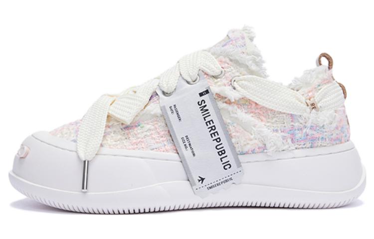 SMILEREPUBLIC Open Ended Smiling Collection Low top Canvas Shoes Unisex Pink