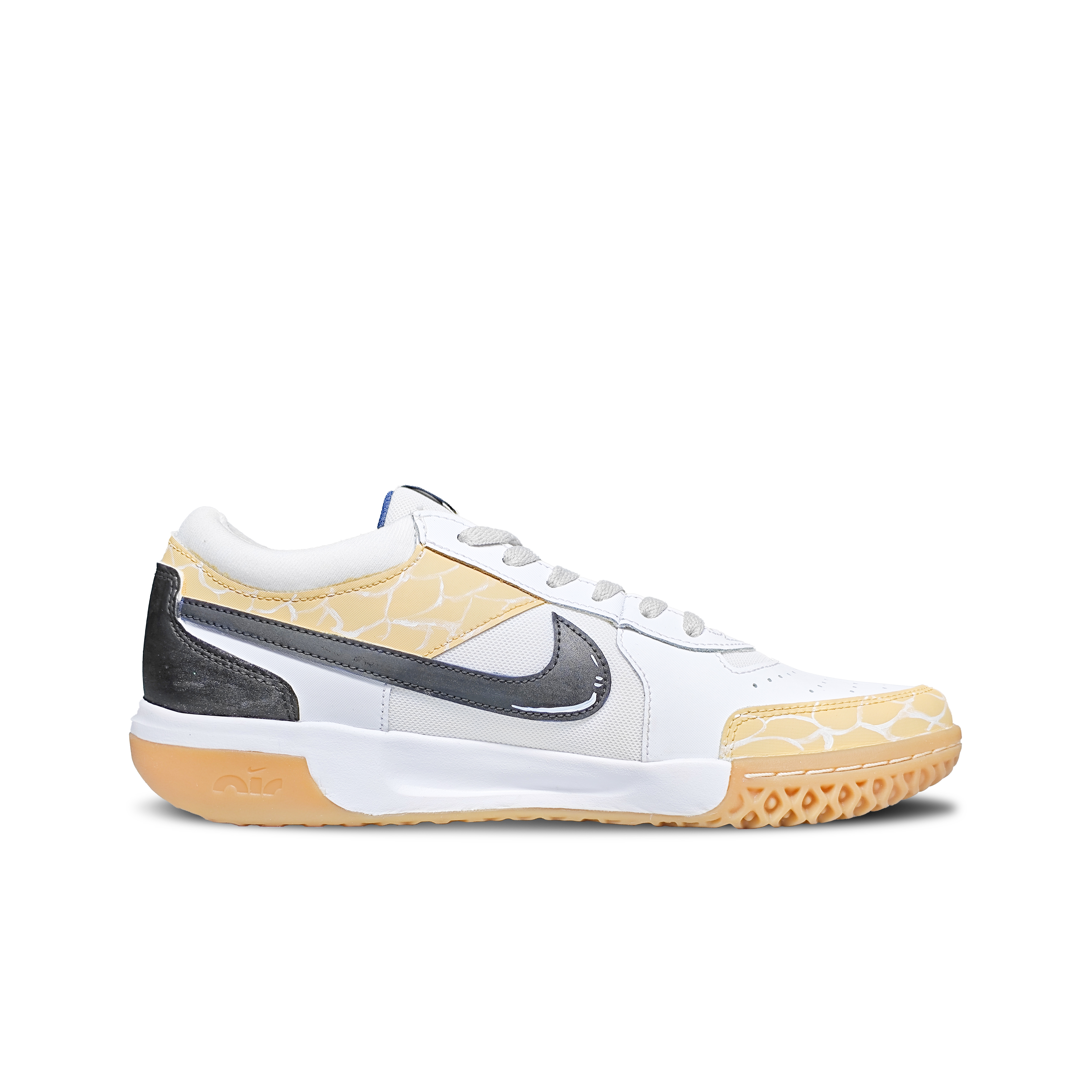 Nike Court Lite 3 Slip Resistant Abrasion Resistant Low top Tennis Shoes Men’s White Yellow