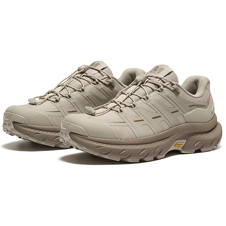 MERRELL Cushioning, Wear Resistant Low top Hiking Shoes Unisex Gray Khaki