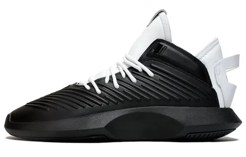 Adidas Crazy 1 ADV color matching versatile shock-absorbing balance mid-top retro basketball shoes men's black and white