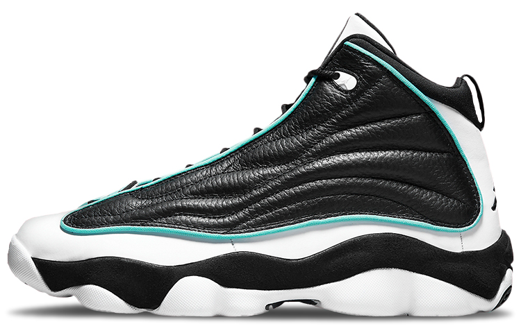 Мужские кроссовки Jordan Pro Strong (черно-белые) — Белый / чёрный / синий — фото 1