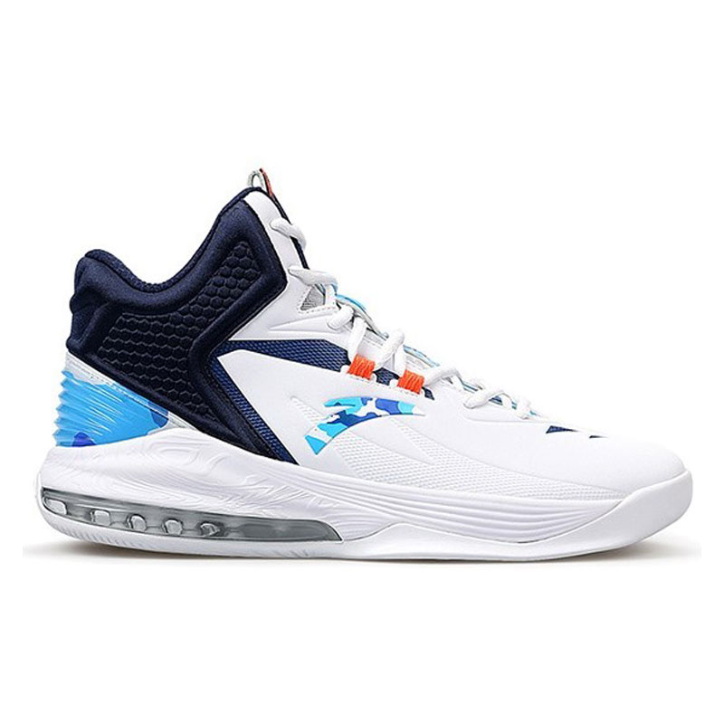 Stash x Anta Cushioning Slip Resistant And Abrasion Resistant Coverage High top Basketball Shoes Men’s White Blue