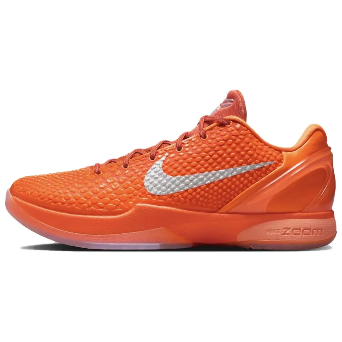 Nike Zoom Kobe 6 Low top Basketball Shoes Men's Orange Silver