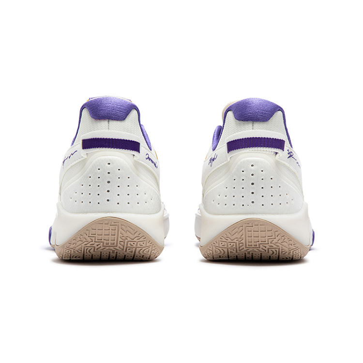 361° Cushioning Slip Resistant Abrasion Resistant Low top Basketball Shoes Men’s Ultraviolet White