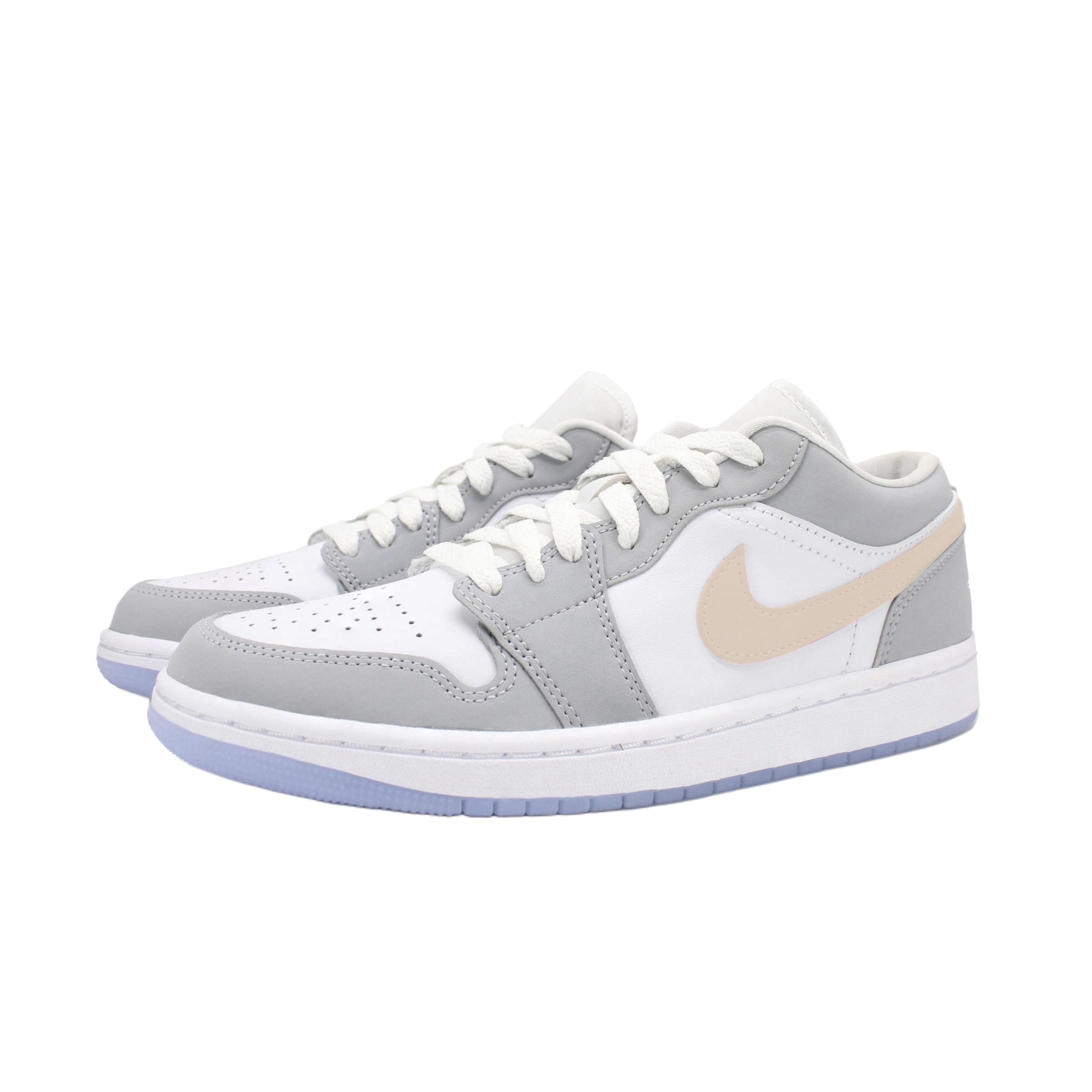 Jordan Air Jordan 1 Slip Resistant Abrasion Resistant Low top Vintage Basketball Shoes Women’s White Yellow