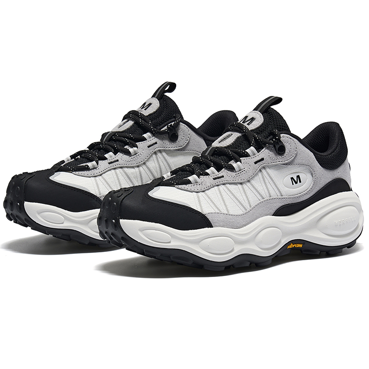 MERRELL Slip Resistant, Abrasion Resistant, Lightweight Low top Hiking Shoes Unisex Black White