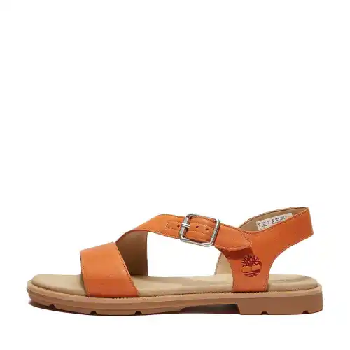 Timberland Calista Bay Leather Beach Sandals Women's Orange