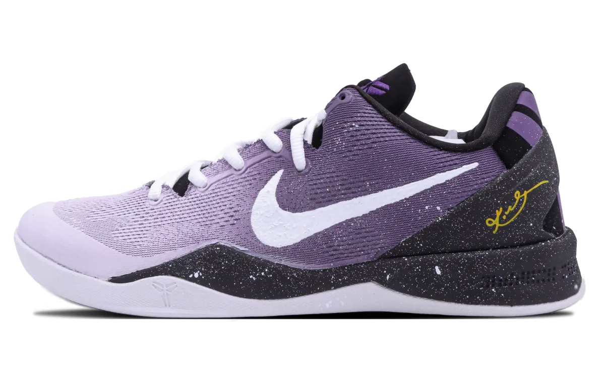 Nike Kobe 8 Cushioning Slip Resistant Breathable Low top Basketball Shoes Unisex Purple