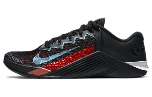 Nike METCON 6 MAT Fraser comfortable shock absorption, anti -slip, wear -resistant low -tech training shoes men's black red and blue