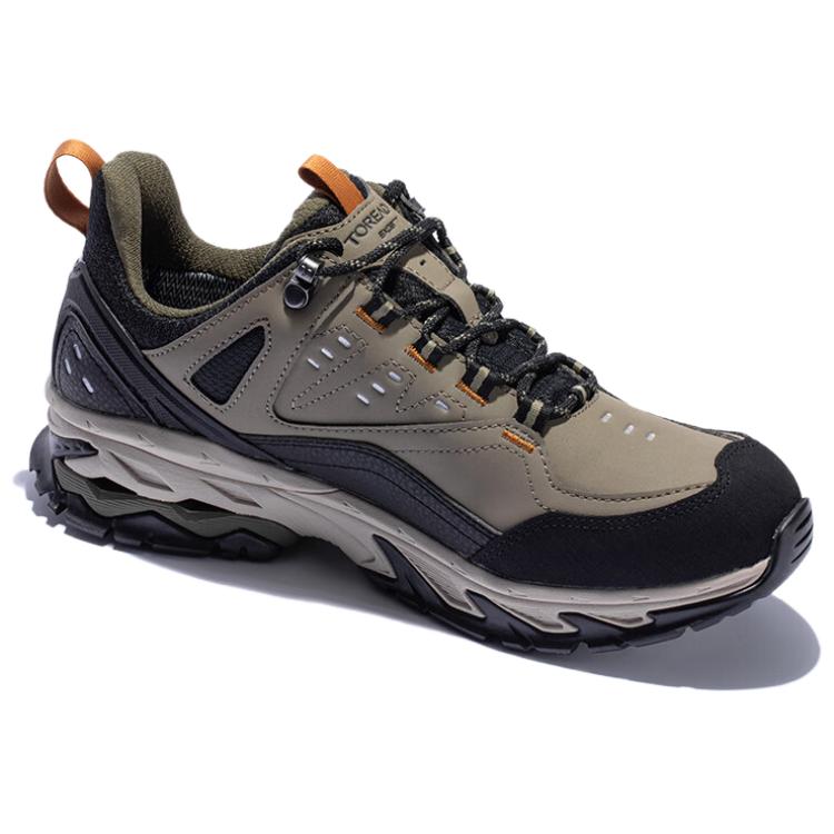 TOREAD Slip Resistant Abrasion Resistant Slip Resistant Abrasion Resistant Low top Hiking Shoes Men’s Brown Black