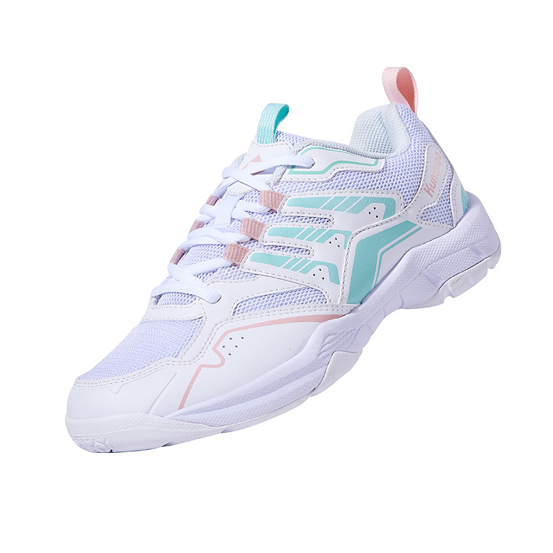 KUMPOO Cushioning Breathable Support Low top Badminton Shoes Unisex White/Blue/Pink