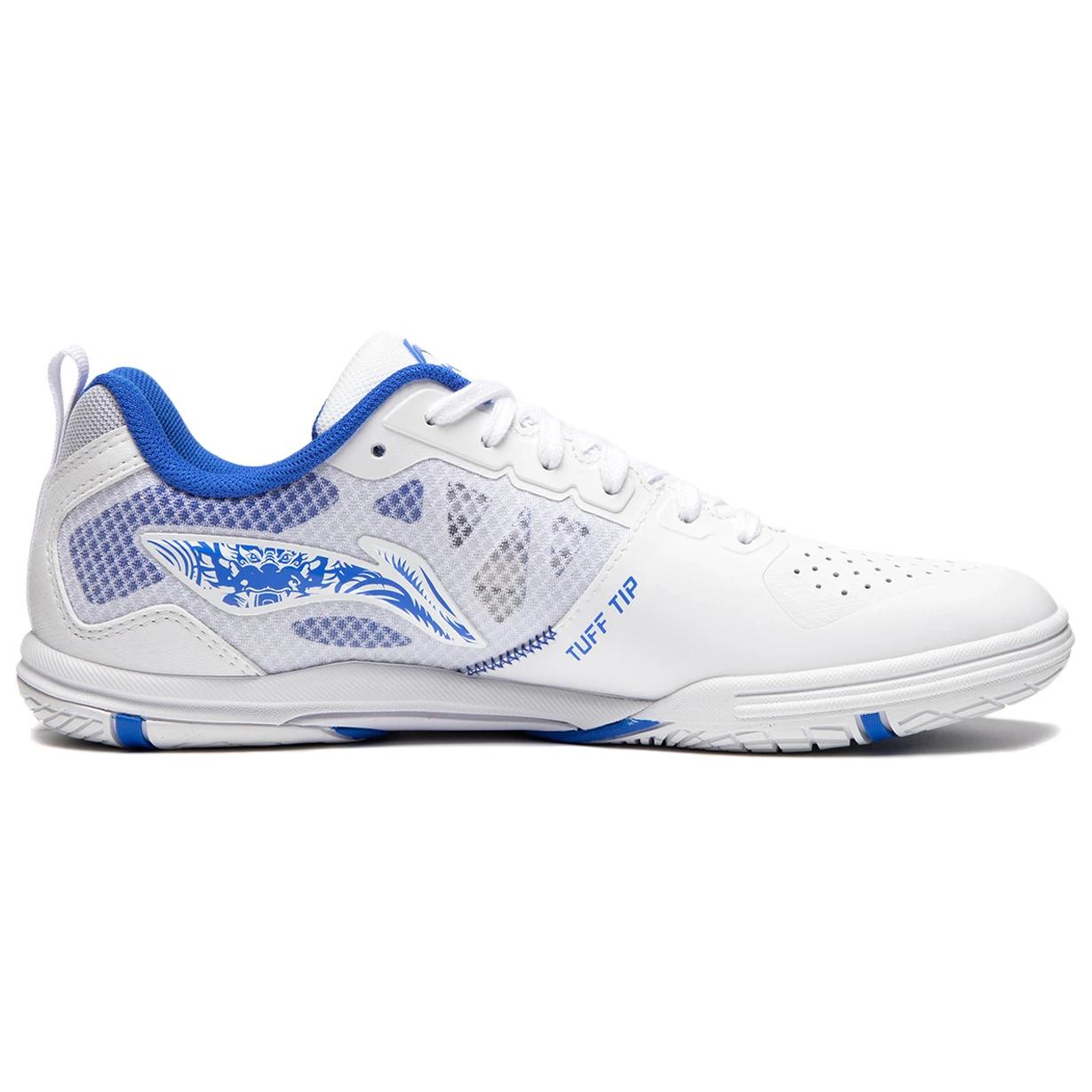 Li Ning Hawkeye 2.0 PRO Slip Resistant Abrasion Resistant Low top Table Tennis Shoes Unisex White Blue