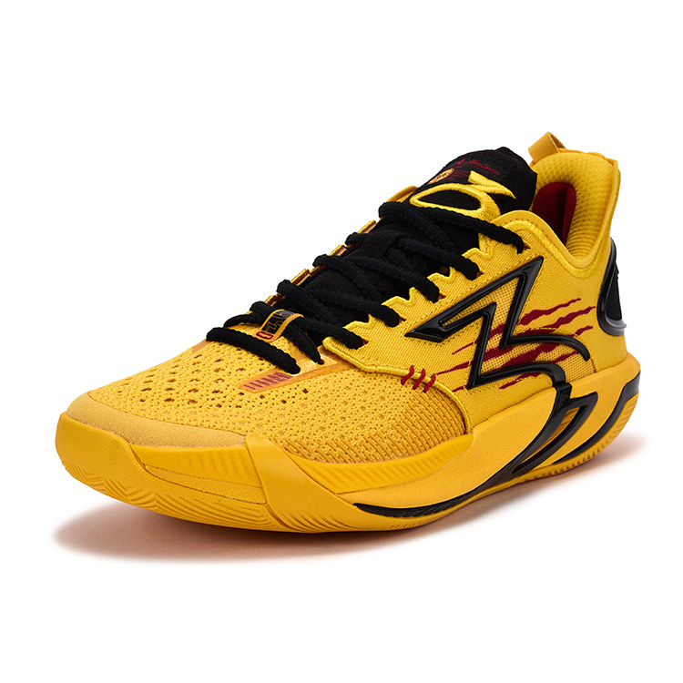 361° BIG3 6.0 Pro Cushioning Slip Resistant Support Mid top Basketball Shoes Unisex Vintage Yellow
