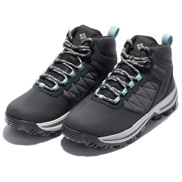 Columbia Cushioning Slip Resistant Abrasion Resistant High top Mountaineering Shoes Women’s Black Gray